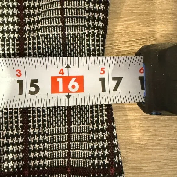 Calvin Klein Black White Houndstooth Plaid Short Sleeve Midi Knee Sheath Dress 8 - Picture 11 of 12